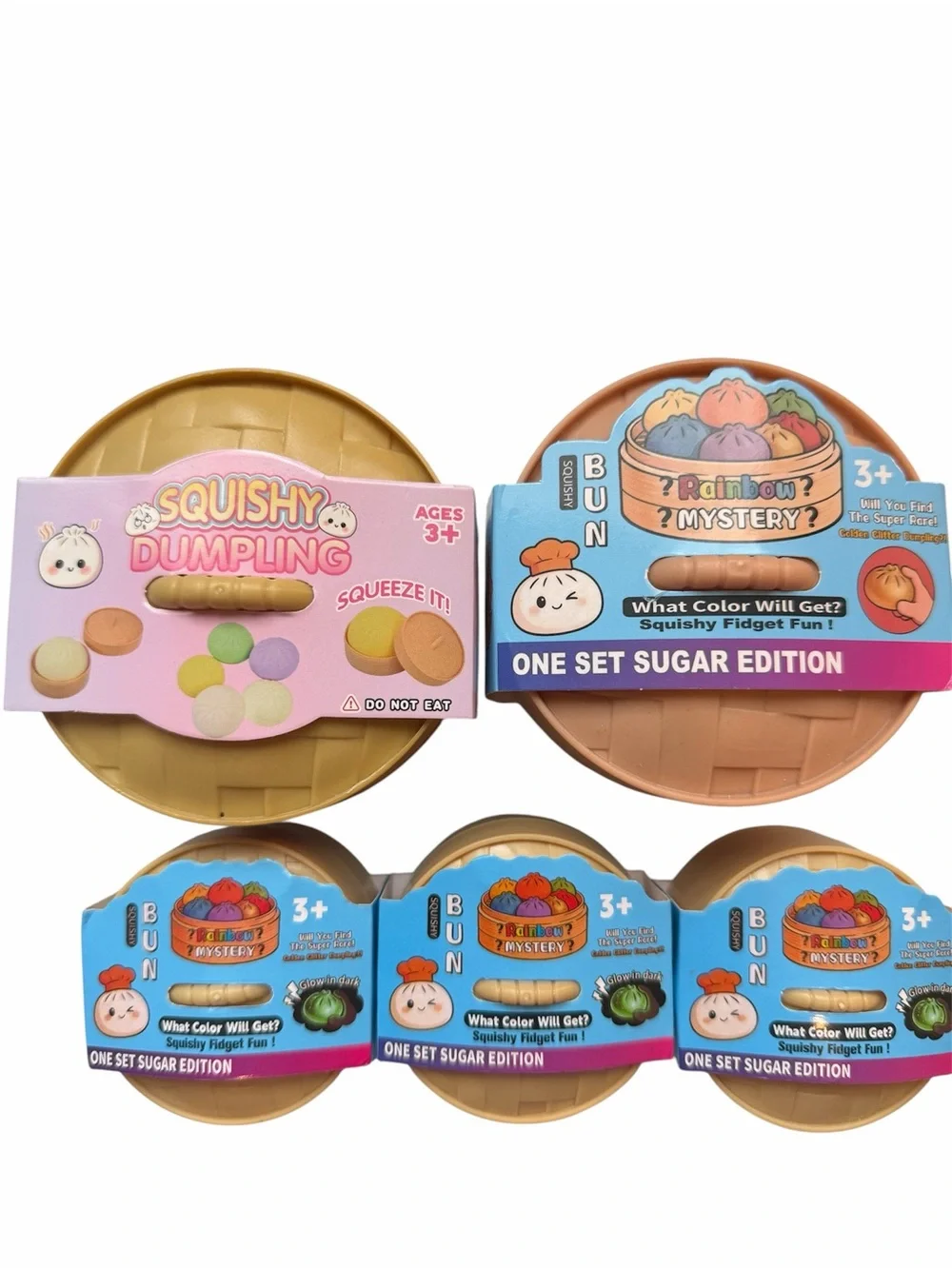 Bundle Mystery Squishy Bun - Beige/Peach Surprise Kids Toy